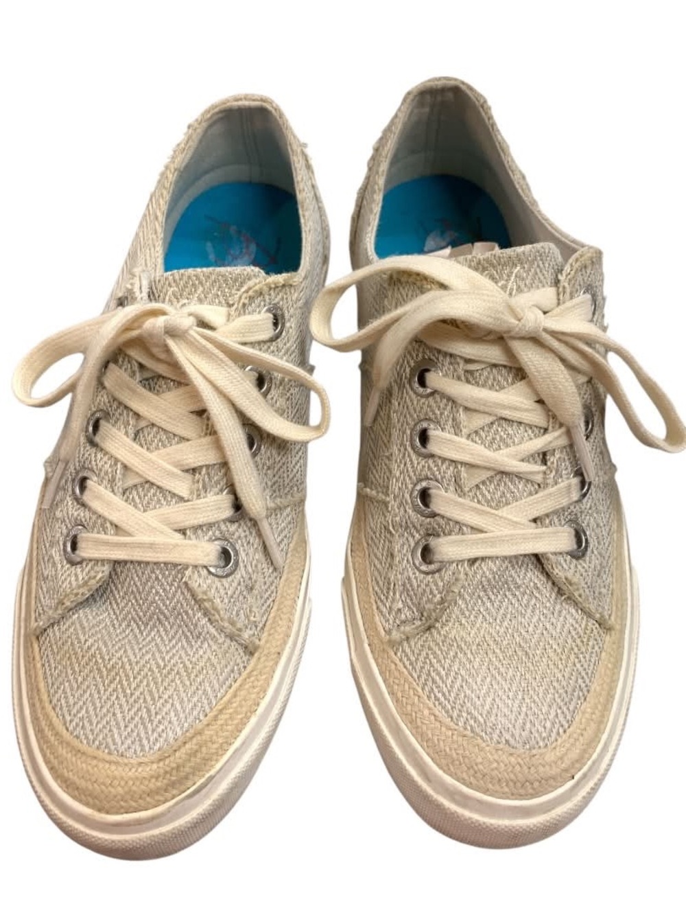 Blowfish Lace-Up Sneakers in Beige S9